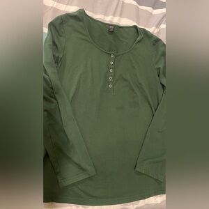 BIG SALE(5 for $20)- Women's Green Long Sleeve Top